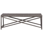 Panchina da Giardino 120 cm in Polyrattan Grigio