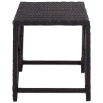 Panchina da Giardino 80 cm in Polyrattan Nero