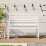 Panca da Giardino Bianca 109x48x91,5 cm Legno Massello di Pino