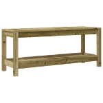 Panca da Giardino 108x35x45 cm Legno Massello Pino Impregnato