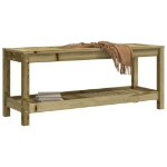 Panca da Giardino 108x35x45 cm Legno Massello Pino Impregnato