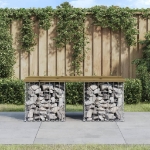 Panca da Giardino Design Gabbione 103x44x42 cm Pino Impregnato