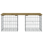 Panca da Giardino Design Gabbione 103x44x42 cm Pino Impregnato