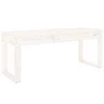 Panca da Giardino Bianca 110x38x45 cm Legno Massello di Pino