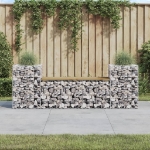 Panca da Giardino Design Gabbione 183x41x60,5cm Pino Impregnato