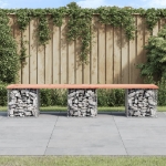 Panca da Giardino Design Gabbione 203x44x42 cm Massello Douglas