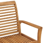 Panca da Giardino e Cuscino Grigio Talpa 112 cm Massello Teak