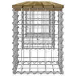 Panca da Giardino Design Gabbione 203x31x42 cm Pino Impregnato