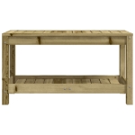 Panca da Giardino 82,5x35x45 cm Legno Massello Pino Impregnato