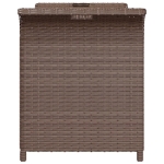 Panca da Giardino con Cuscino Marrone 116x46x57cm in Polyrattan