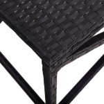 Panchina da Giardino 120 cm in Polyrattan Nero