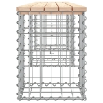 Panca Giardino Design Gabbione 203x31x42 cm Legno Massello Pino