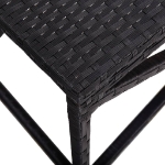 Panchina da Giardino 80 cm in Polyrattan Nero