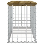 Panca da Giardino Design Gabbione 103x31,5x42cm Pino Impregnato