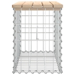 Panca Giardino Design Gabbione 63x31,5x42cm Legno Massello Pino