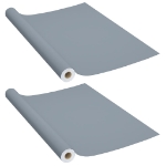 Pellicole Autoadesive per Mobili 2 pz Grigie 500x90 cm in PVC