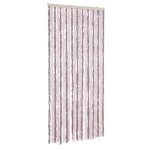 Tenda Antimosche Grigio Argento e Rosa 100x230 cm in Ciniglia