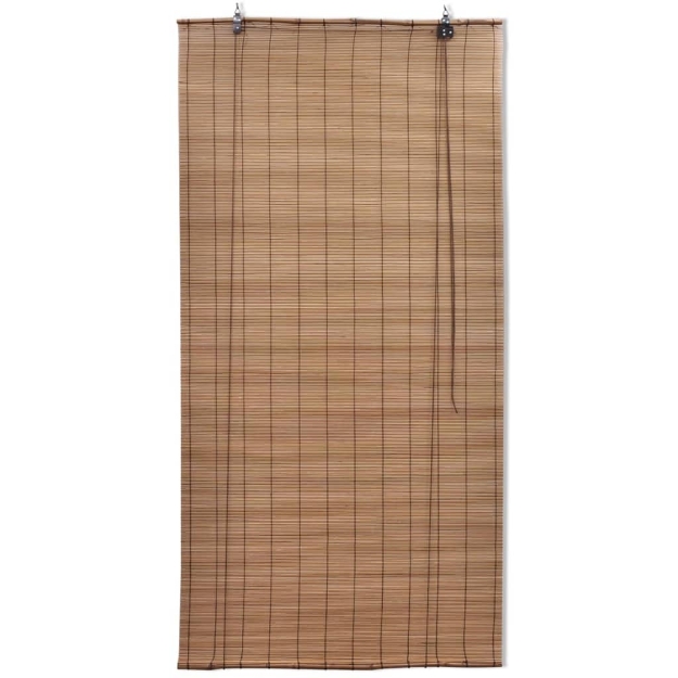 Tende a Rullo in Bambù Marrone 120x220 cm