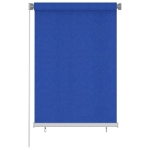 Tenda a Rullo per Esterni 100x140 cm Blu HDPE