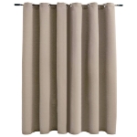 Tenda Oscurante con Anelli in Metallo Beige 290x245 cm