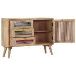 Credenza 100x30x75 cm in Legno Massello di Mango