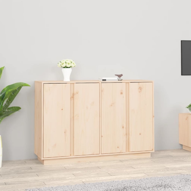 Credenza 120x35x80 cm in Legno Massello di Pino