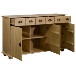 Credenza 134x39x79,5 cm in Legno Massello di Pino