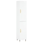 Credenza 34,5x34x180 cm in Legno Multistrato Bianco Lucido