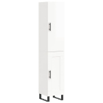 Credenza 34,5x34x180 cm in Legno Multistrato Bianco Lucido