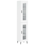 Credenza 34,5x34x180 cm in Legno Multistrato Bianco Lucido