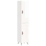 Credenza 34,5x34x180 cm in Legno Multistrato Bianco Lucido