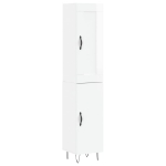 Credenza 34,5x34x180 cm in Legno Multistrato Bianco Lucido