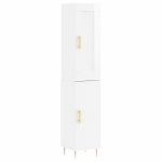 Credenza 34,5x34x180 cm in Legno Multistrato Bianco Lucido