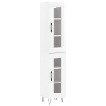 Credenza 34,5x34x180 cm in Legno Multistrato Bianco Lucido