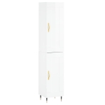 Credenza 34,5x34x180 cm in Legno Multistrato Bianco Lucido