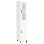 Credenza 34,5x34x180 cm in Legno Multistrato Bianco Lucido