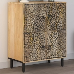 Credenza 60x33x75 cm in Legno Massello di Mango