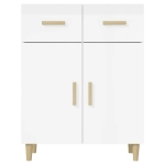 Credenza 69,5x34x89 cm in Legno Multistrato Bianco Lucido