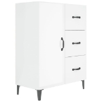 Credenza 69,5x34x90 cm in Legno Multistrato Bianco Lucido