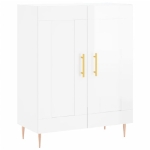 Credenza 69,5x34x90 cm in Legno Multistrato Bianco Lucido