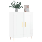 Credenza 69,5x34x90 cm in Legno Multistrato Bianco Lucido