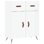 Credenza 69,5x34x90 cm in Legno Multistrato Bianco Lucido