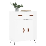 Credenza 69,5x34x90 cm in Legno Multistrato Bianco Lucido