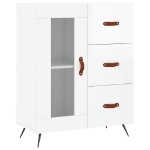 Credenza 69,5x34x90 cm in Legno Multistrato Bianco Lucido