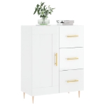 Credenza 69,5x34x90 cm in Legno Multistrato Bianco Lucido