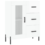 Credenza 69,5x34x90 cm in Legno Multistrato Bianco Lucido