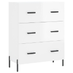 Credenza 69,5x34x90 cm in Legno Multistrato Bianco Lucido