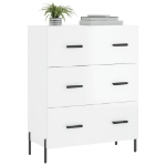 Credenza 69,5x34x90 cm in Legno Multistrato Bianco Lucido