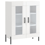 Credenza 69,5x34x90 cm in Legno Multistrato Bianco Lucido