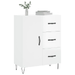 Credenza 69,5x34x90 cm in Legno Multistrato Bianco Lucido